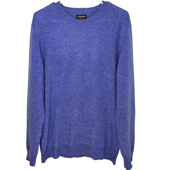 Club Room Other - Club Room Luxury Mens Blue 100% Cashmere Crewneck Pullover Sweater Size M Preppy